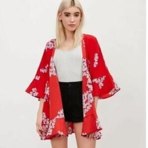Kimchi‎ Blue | XSmall-Small | Ruffle Dreams Kimono belted cherry blossom robe